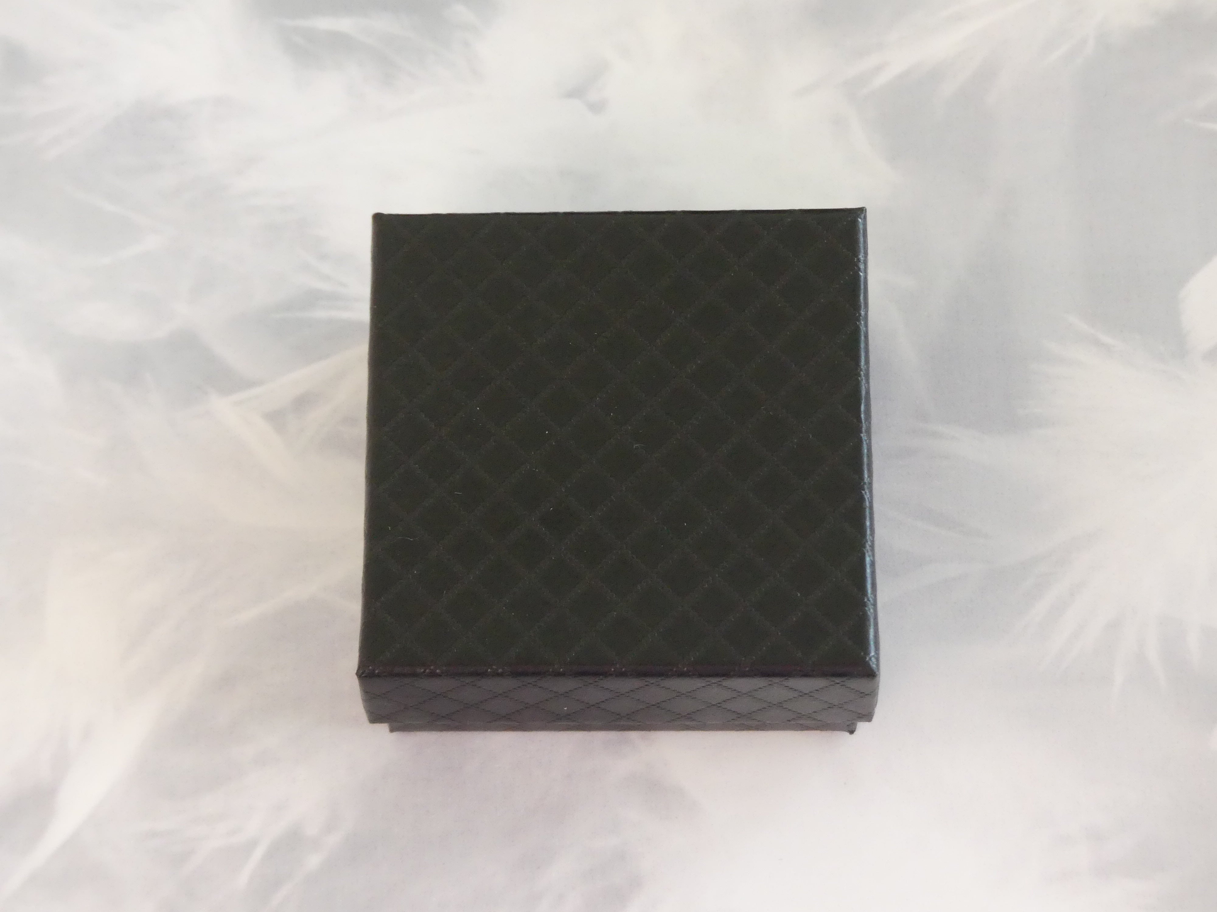 Boîte emballage cadeau noir 7.5 x 7.5 x 3.5 cm