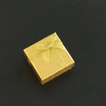 Boîte emballage cadeau nœud papillon doré 5 x 5 x 3.1 cm