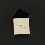 Boîte emballage cadeau blanc-noir 5 x 5 x 3.25 cm