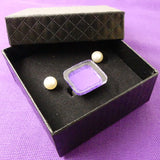 Boîte emballage cadeau noir 7.5 x 7.5 x 3.5 cm