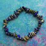 Bracelet Extensible en Perles de Lapis-Lazuli naturel - 1 pièce 