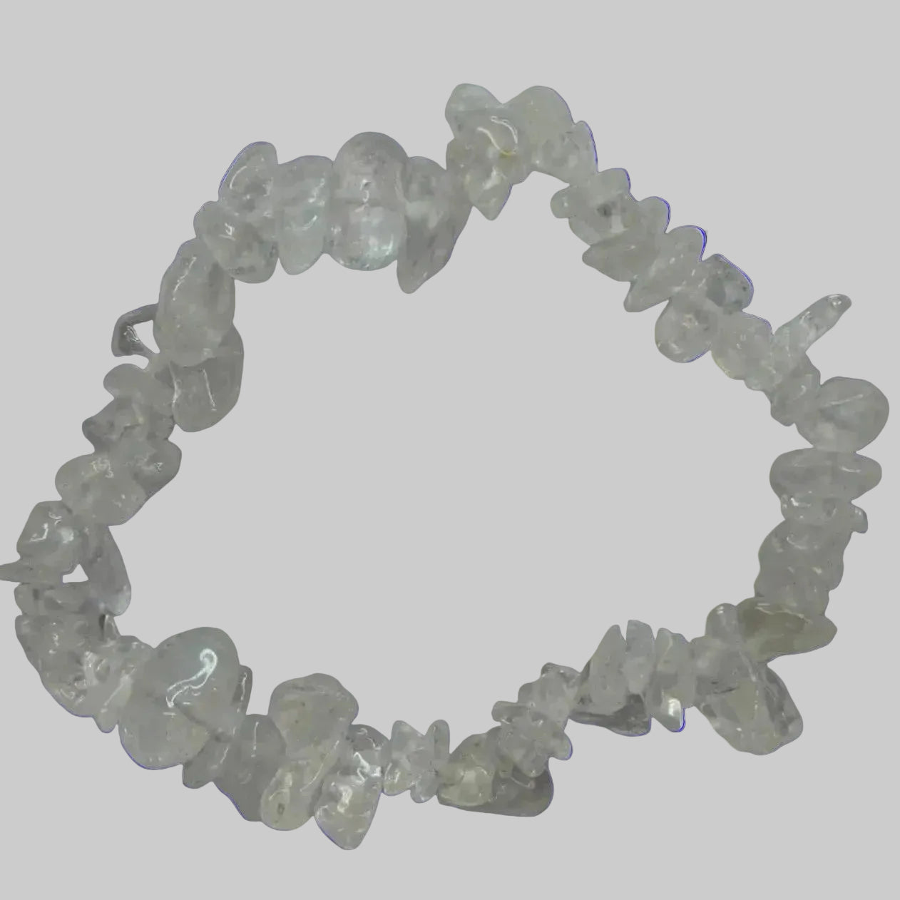 Bracelet extensible en perles de pierre mélangées naturelles et synthétiques - Cristal Quartz - 1 pièce