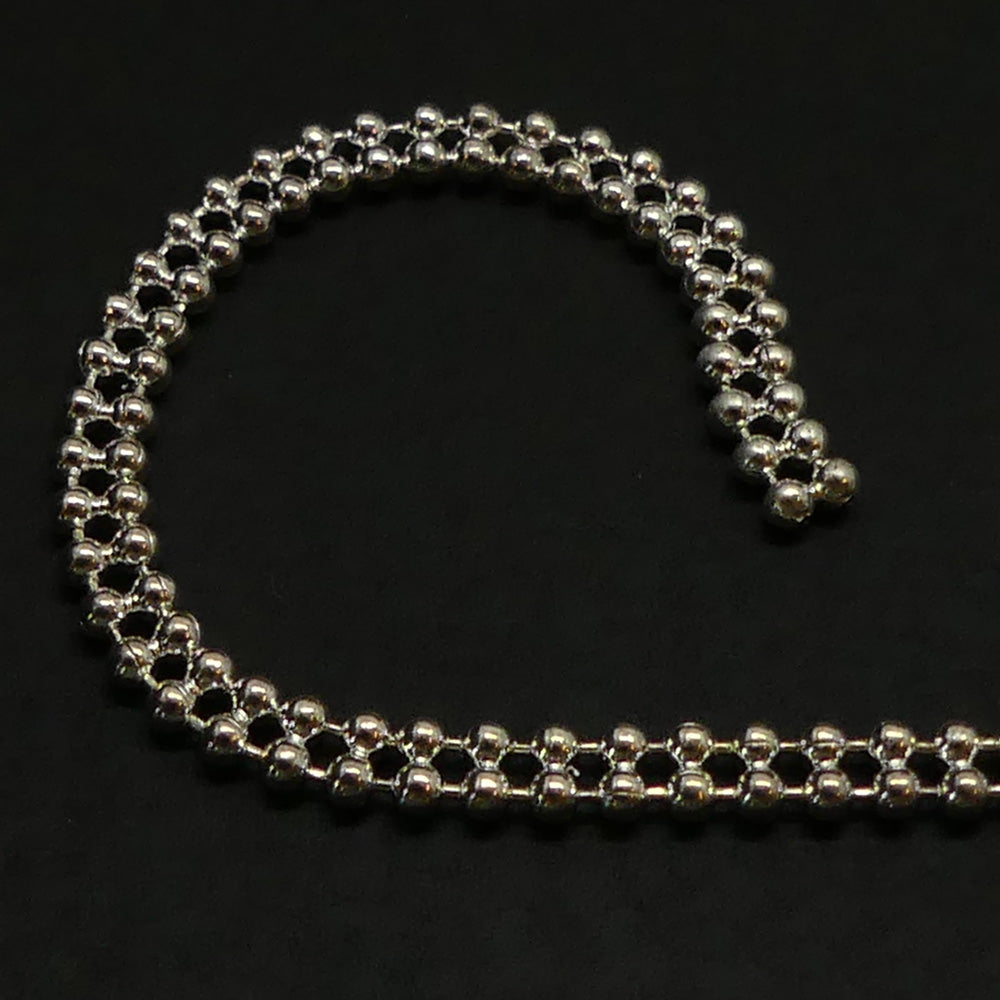 Chaîne Beadalon double perle argentée (diamètre 1.5 mm)
