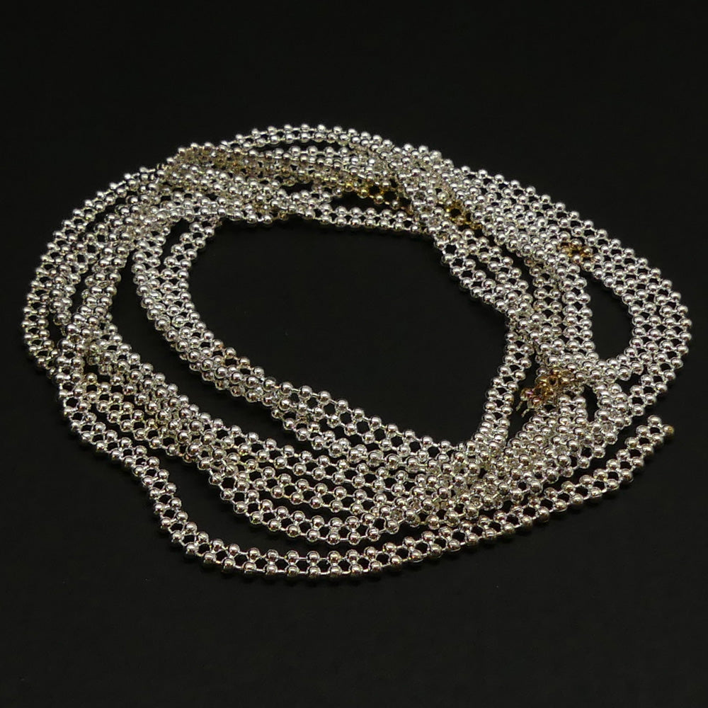 Chaîne Beadalon double perle argentée (diamètre 1.5 mm)