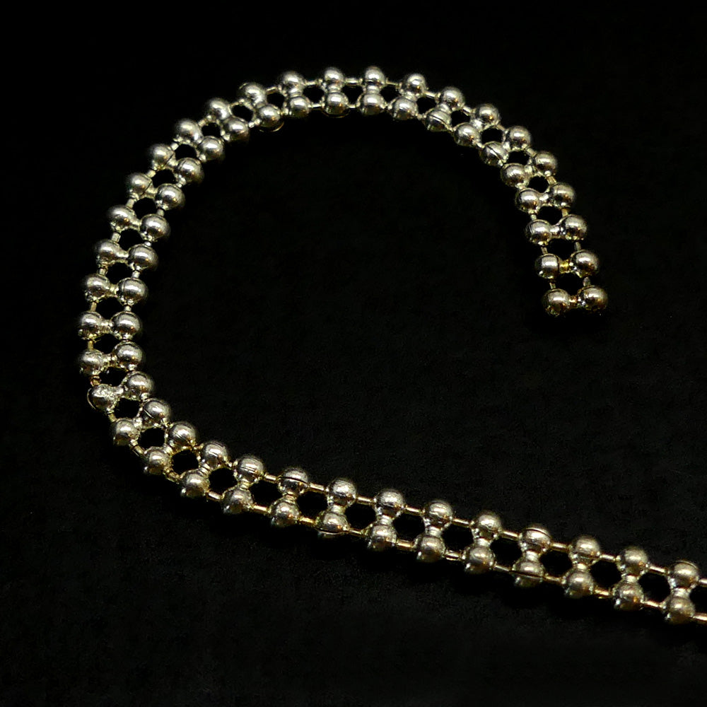 Chaîne Beadalon double perle argentée (diamètre 2 mm)