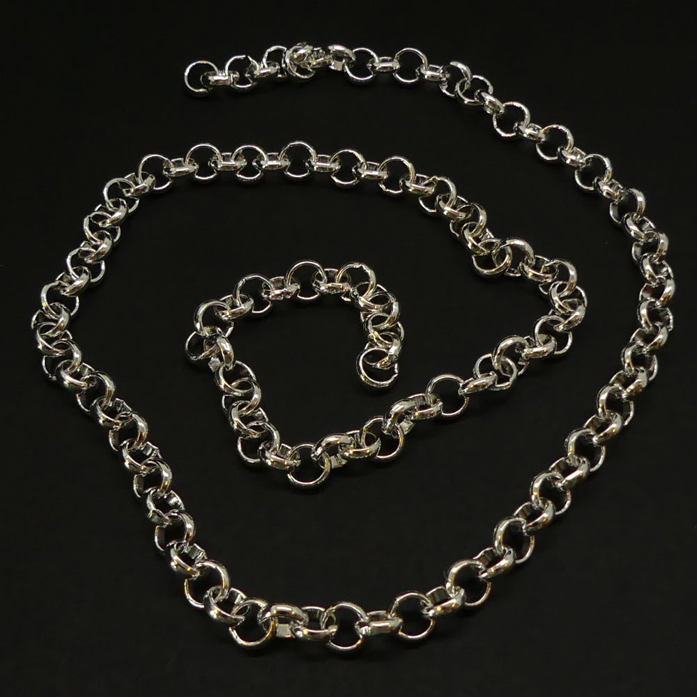 Chaîne Beadalon Rolo large argentée, longueur 49.5 cm 