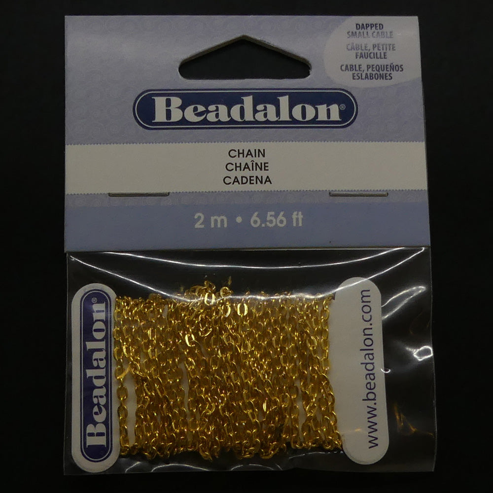 Chaîne Beadalon petite faucille dorée (à la pièce)