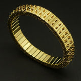 Bracelet en métal doré extensible à 2 rangs (1 pce)