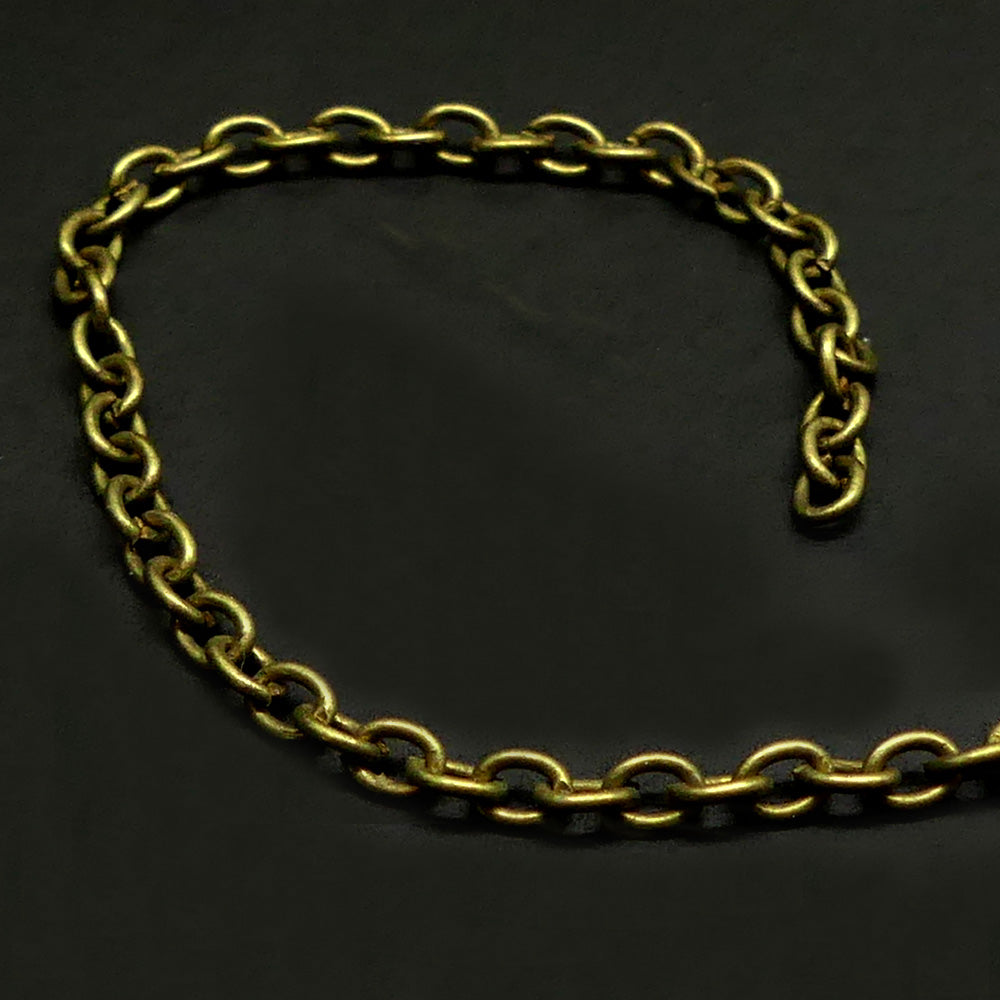 Chaîne Beadalon fine maillons ovales laiton antique (à la pièce)