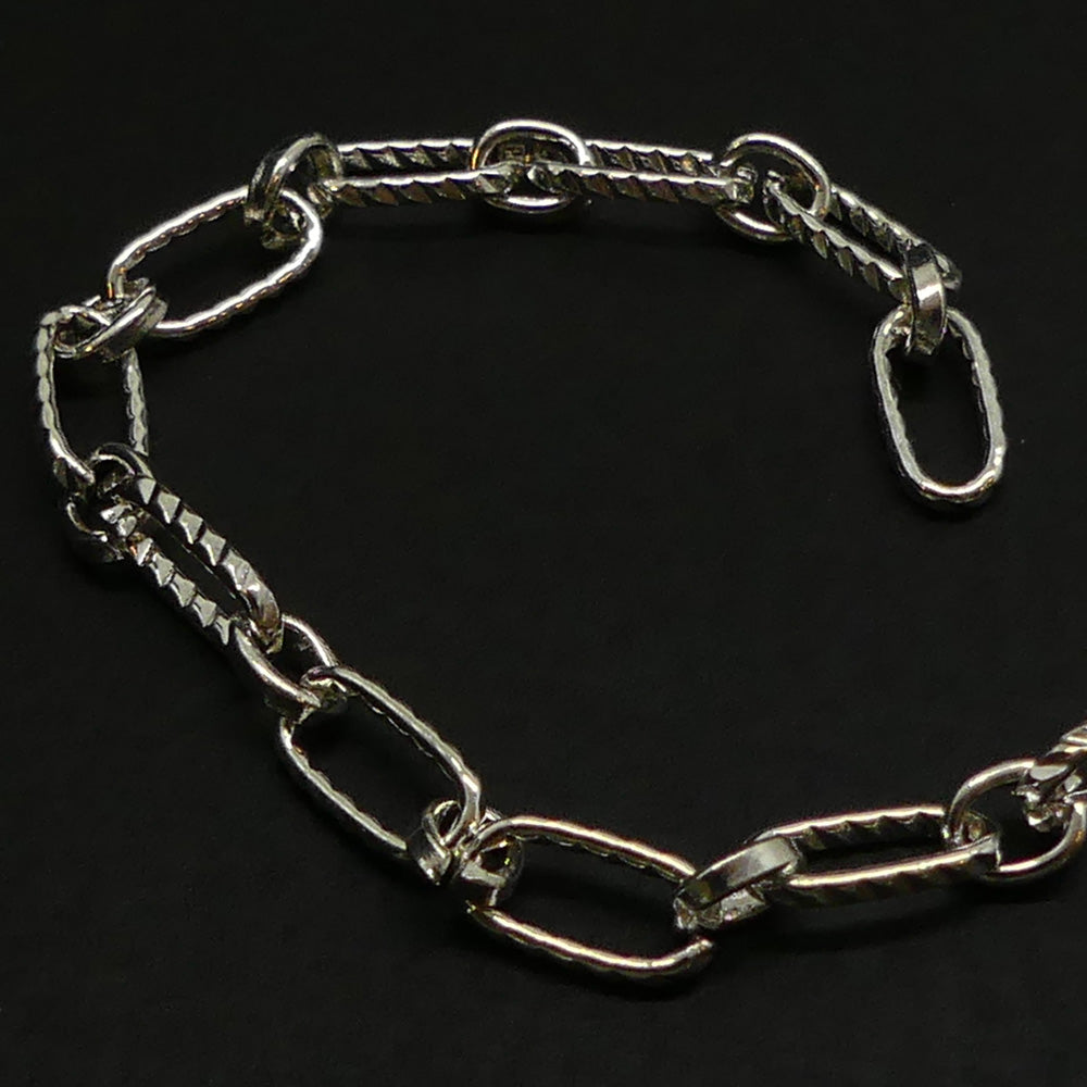 Chaîne Beadalon maillon oval rond argentée (1 mètre)