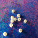 Perle de Coquillage - Ronde 4mm - Blanche  -10 pces