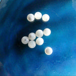 Perle de Coquillage - Ronde 4mm - Blanche  -10 pces