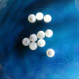 Perle de Coquillage - Ronde 4mm - Blanche  -10 pces