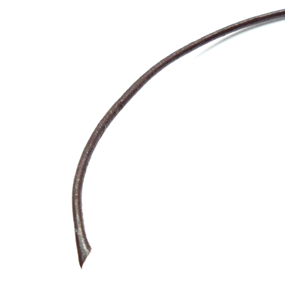 Cordon de cuir d'Inde - Red Brown (au mètre)