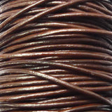 Cordon de cuir d'Inde - Red Brown (au mètre)