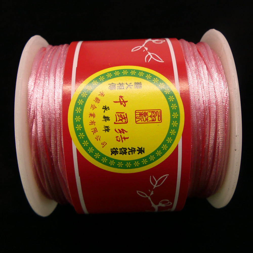 Cordon de nylon - Rose 1 mm (au mètre)