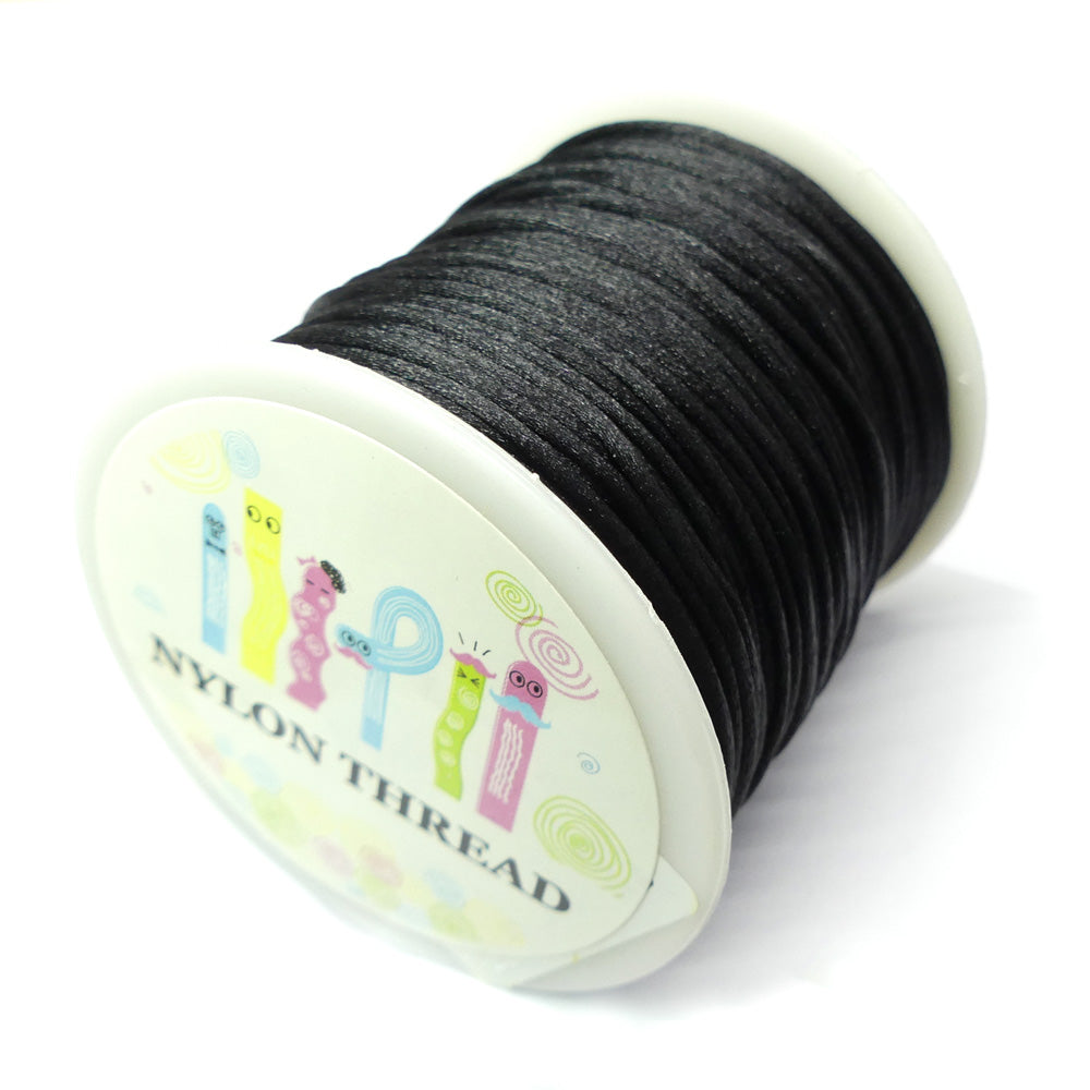 Cordon de nylon - Noir 1 mm (au mètre)