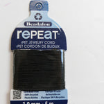REPEAT - Cordon noir tressé en PET 100% recyclé - (1 pce)