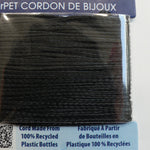 REPEAT - Cordon noir tressé en PET 100% recyclé - (1 pce)