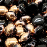 Preciosa Candy 8 - Opaque noir Or Capri Half (20 pces)