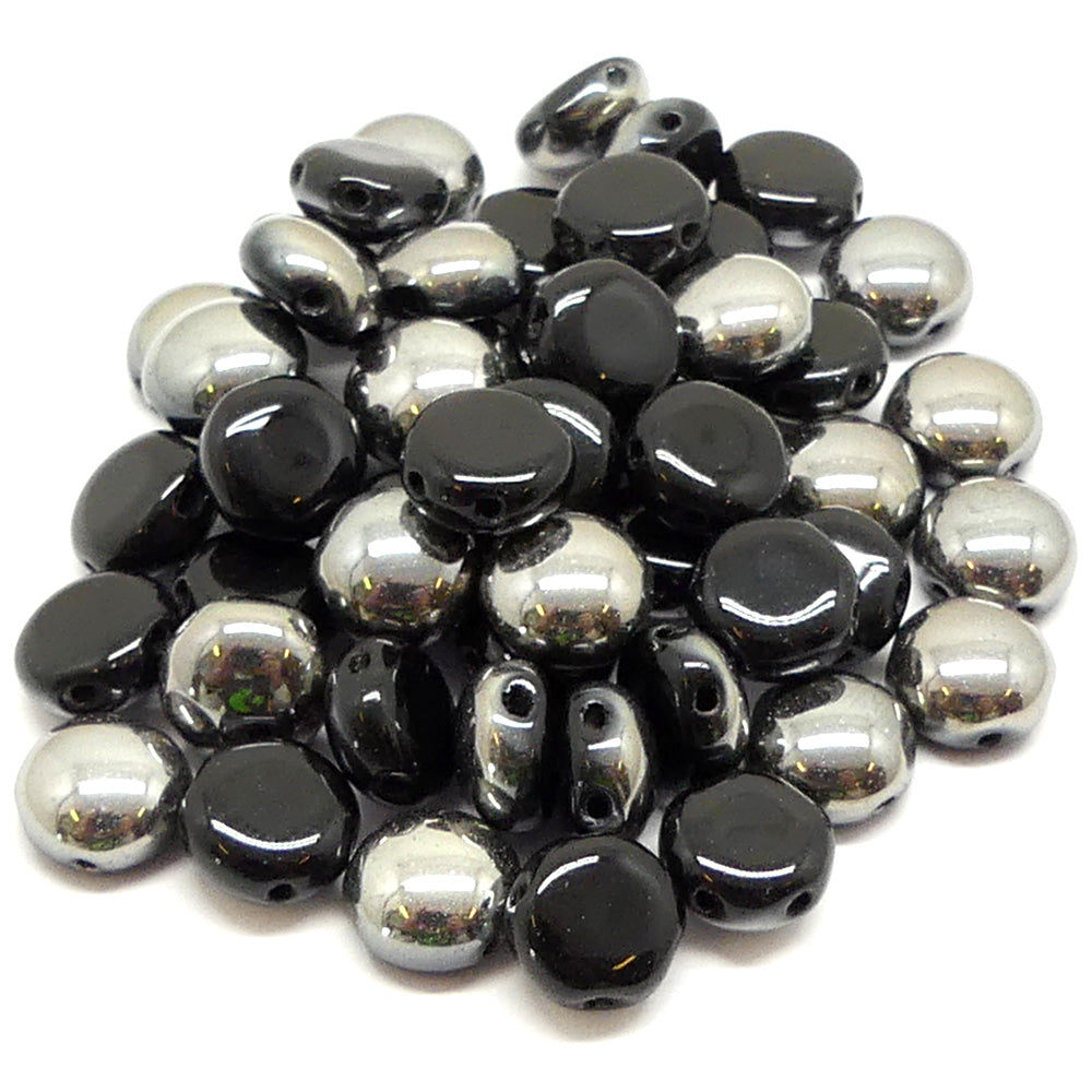 Preciosa Candy 8 - opaque noir Chrome Half (20 pces)