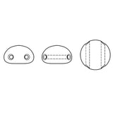 Preciosa Candy 8 - Opaque noir Or Capri Half (20 pces)