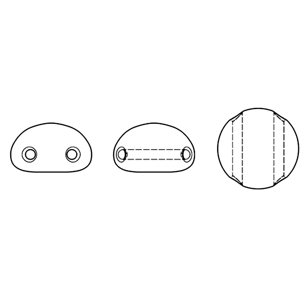 Preciosa Candy 8 - Opaque Black Gold Amber Half (20 pces)