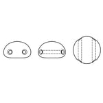 Preciosa Candy 8 - Opaque Black Gold Amber Half (20 pces)