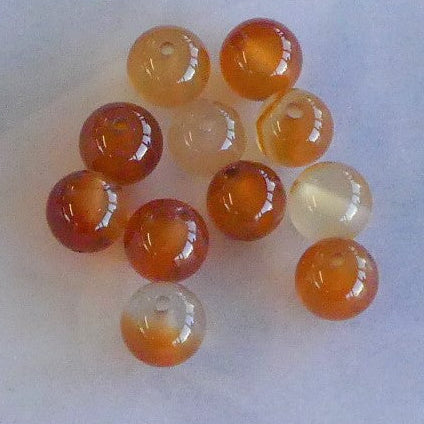 Ronde 8 - Cornaline naturelle (10pces)