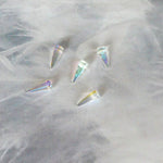 Pointe en verre pressé - Cristal AB - 1 pce