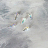 Pointe en verre pressé - Cristal AB - 1 pce