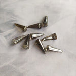 Perle Pointe en verre pressé - Transparent Chromé - 1 pce