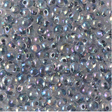 Goutte Miyuki Noir Lined Crystal AB (3.4mm)