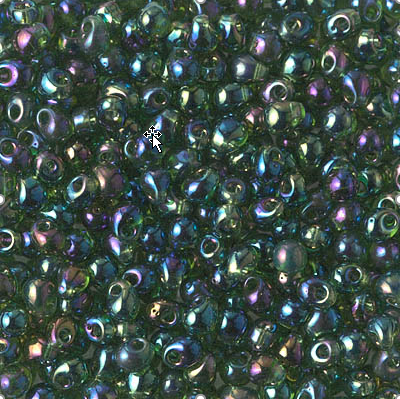 Goutte Miyuki Vert Olive Transparent AB (3.4mm)