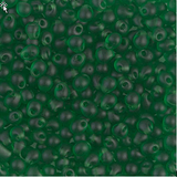 Goutte Miyuki Vert Transparent Mat  (3,4mm)