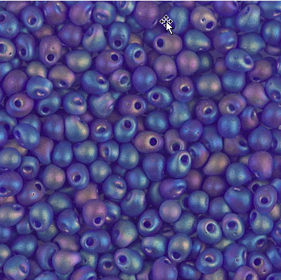 Goutte Miyuki Matte Transparent Cobalt AB (3,4mm)