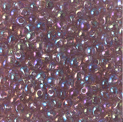 Goutte Miyuki Transparent Smoky Amethyst AB (3.4mm)