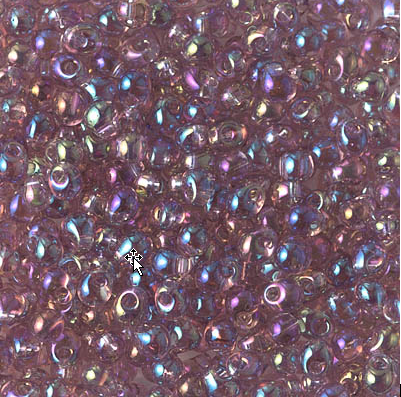 Goutte Miyuki Transparent Smoky Amethyst AB (3.4mm)