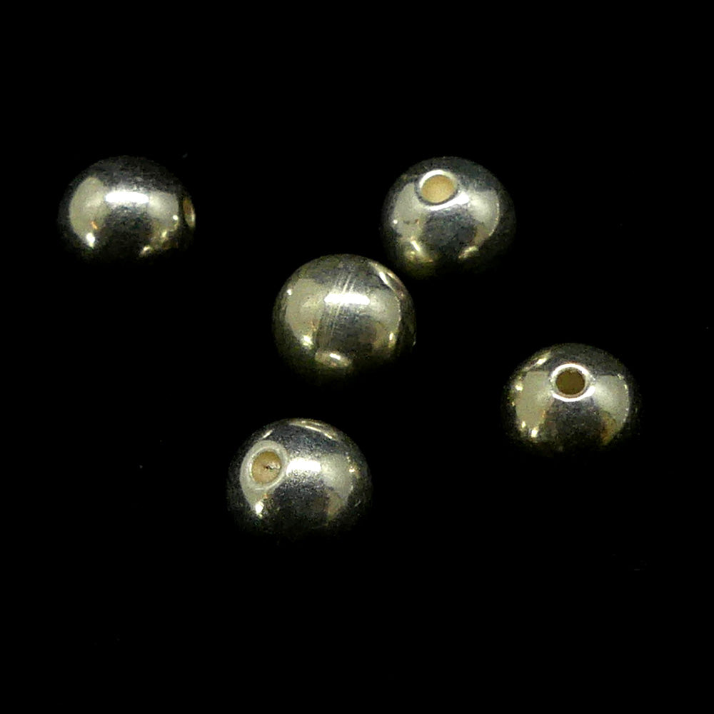 Embout  rond Argent Sterling 5 mm (la paire)
