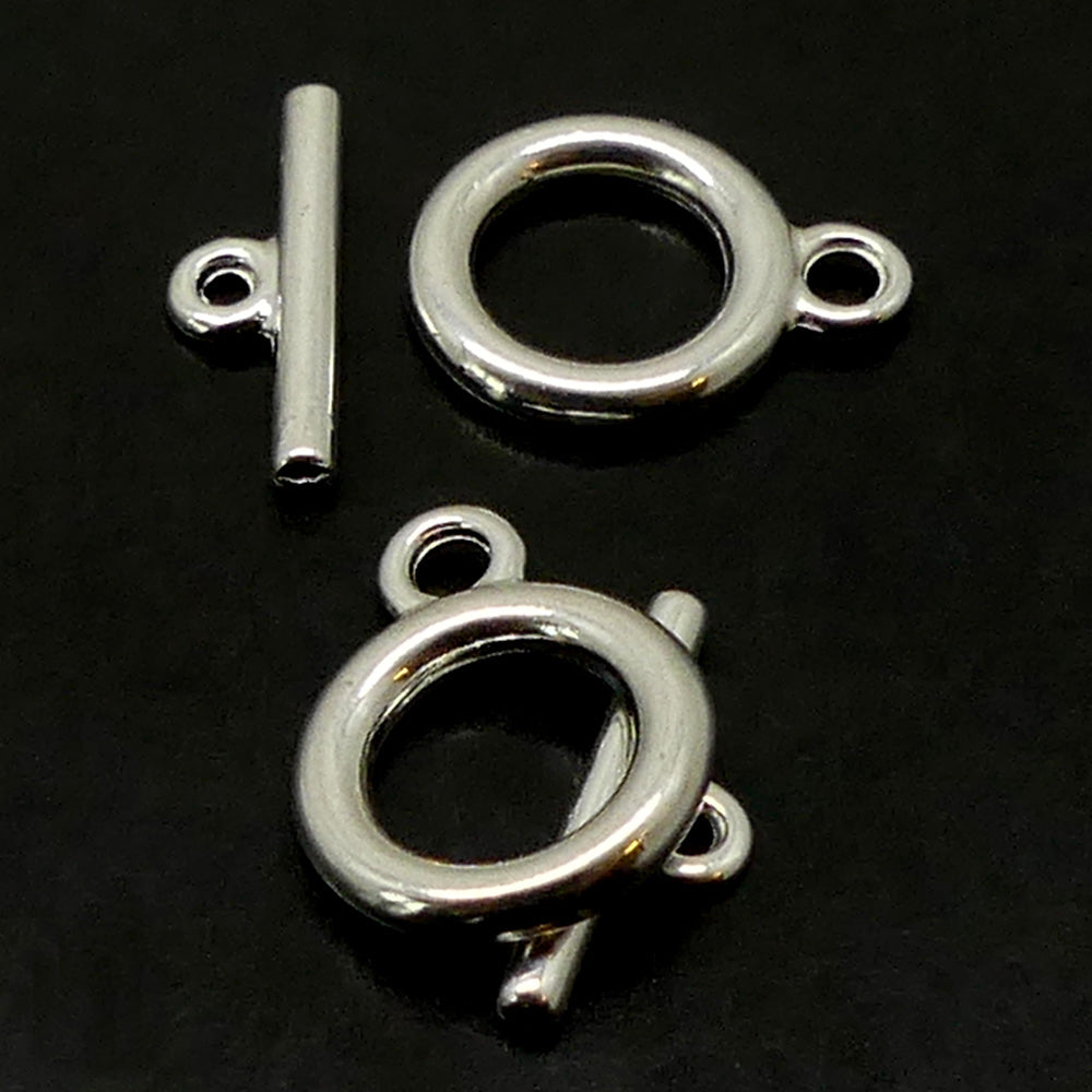 Fermoir - collet argenté 10.5 mm (à la pièce)