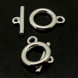 Fermoir - collet argenté 10.5 mm (à la pièce)