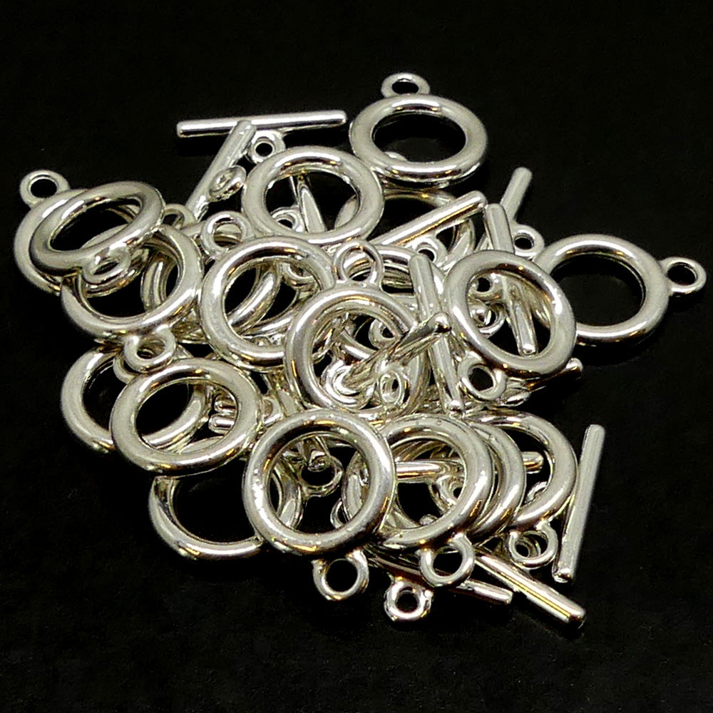 Fermoir - collet argenté 10.5 mm (à la pièce)