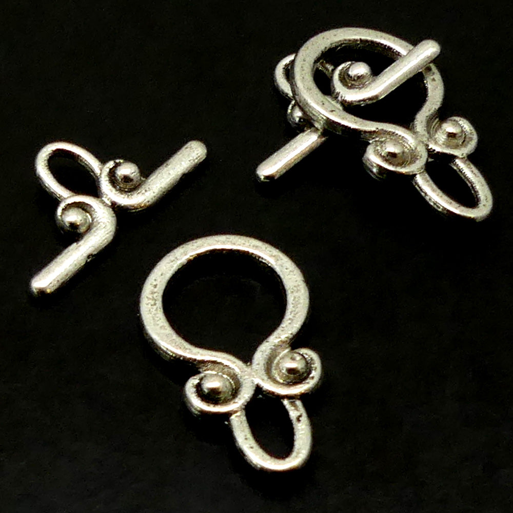 Fermoir - Collet Style Tibet Argent Antique (5 pces)