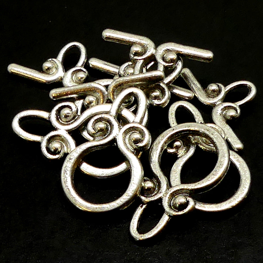 Fermoir - Collet Style Tibet Argent Antique (5 pces)