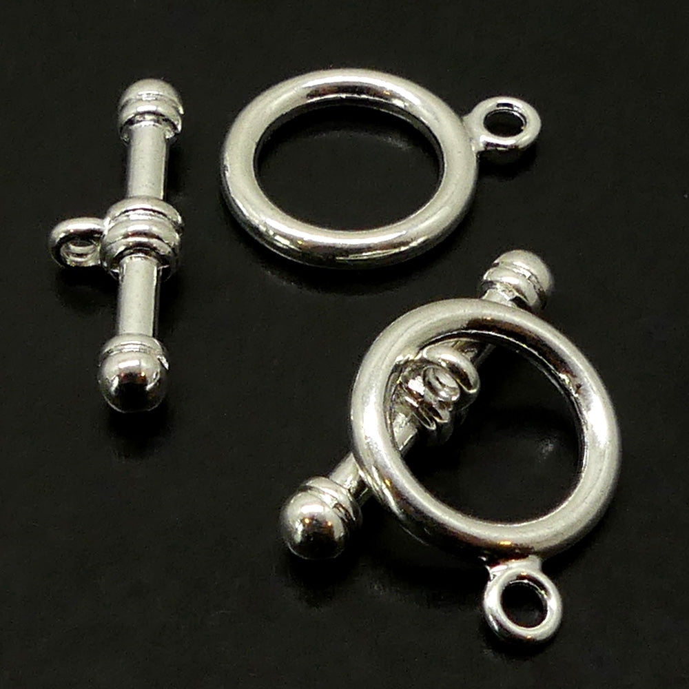 Fermoir - Collet argenté 17 mm (à la pièce)