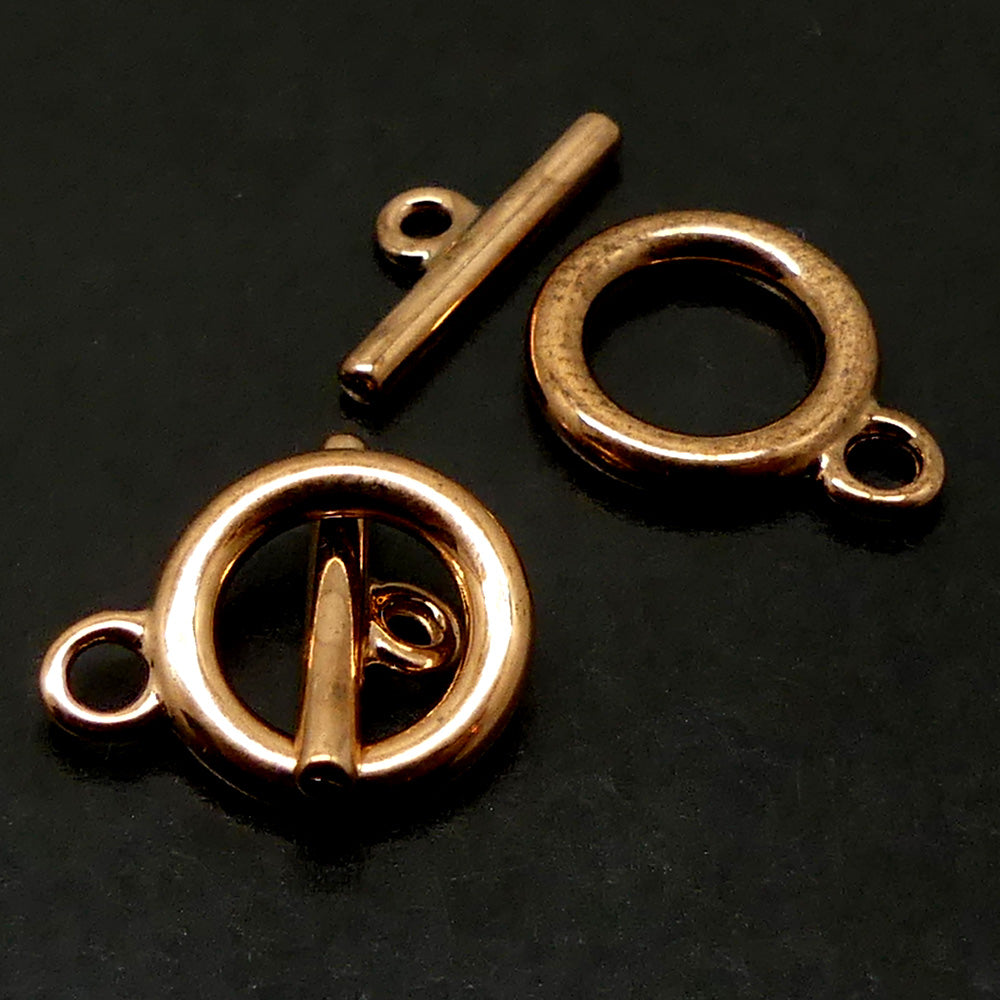 Fermoir - Collet plaqué cuivre 10.5 mm (à la pièce)