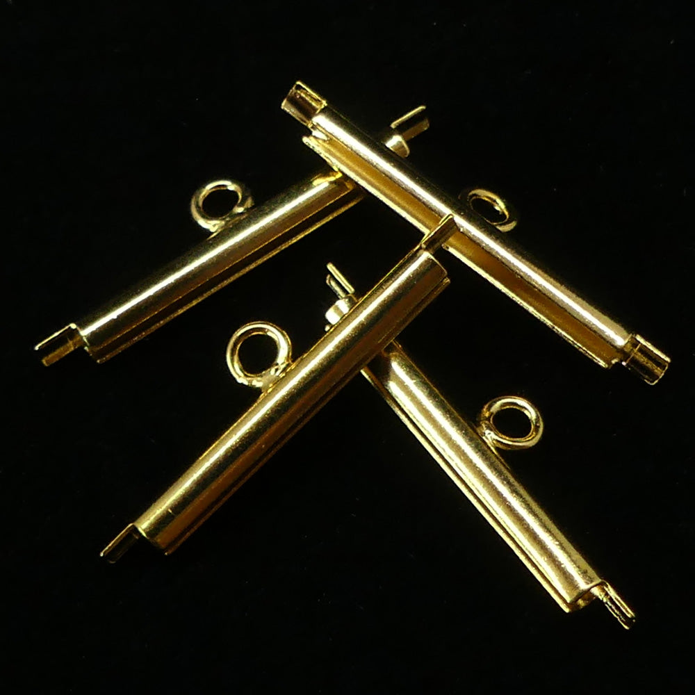 Fermoir - Embout à clipser plaqué or 20 mm (2 pces)