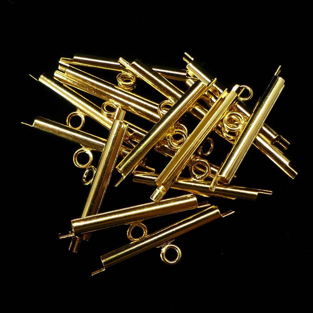 Fermoir - Embout à clipser plaqué or 20 mm (2 pces)