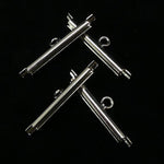 Fermoir - Embout à clipser plaqué argent 20 mm (2 pces)
