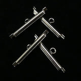 Fermoir - Embout à clipser plaqué argent 20 mm (2 pces)